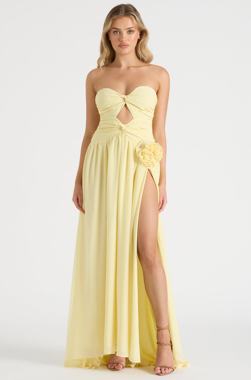 Runaway The Label Rosette Butter Gown