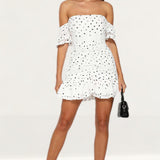 Runaway The Label Tiana Frill Mini White Dress