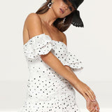 Runaway The Label Tiana Frill Mini White Dress