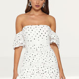 Runaway The Label Tiana Frill Mini White Dress
