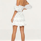 Runaway The Label Tiana Frill Mini White Dress