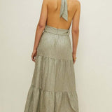 Oasis Cross Neck Halter Tiered Maxi Dress product image