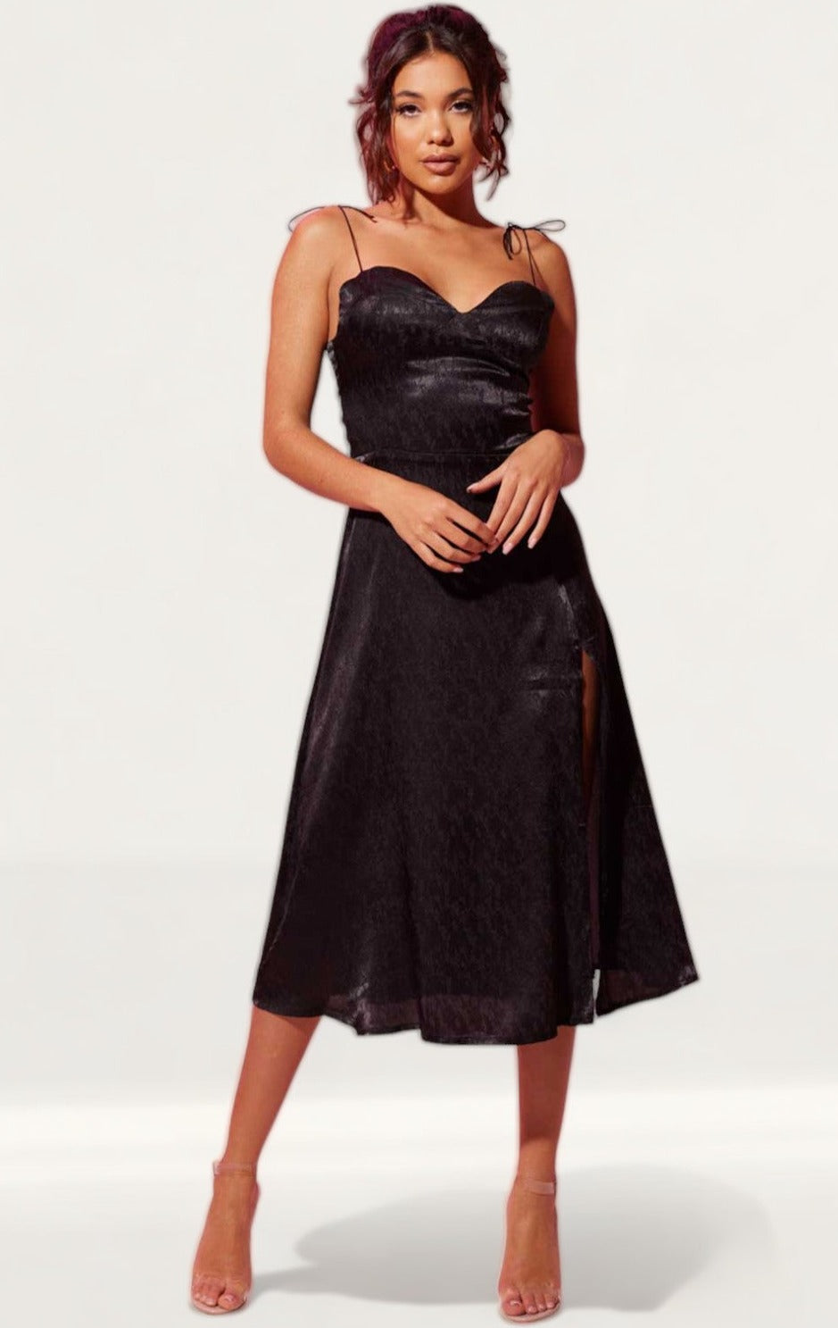 Samsara Black Jacquard Valentina Dress product image