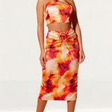 Samsara Mimosa Print Lili co-ord in Recycled Satin product image