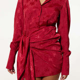 Samsara Gabriella Shirt Dress in Red product image