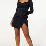 Samsara Lucia Black Mini Wrap Dress
