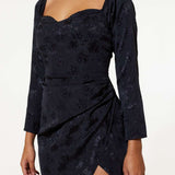 Samsara Lucia Mini Wrap Dress in Black product image