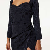 Samsara Lucia Black Mini Wrap Dress
