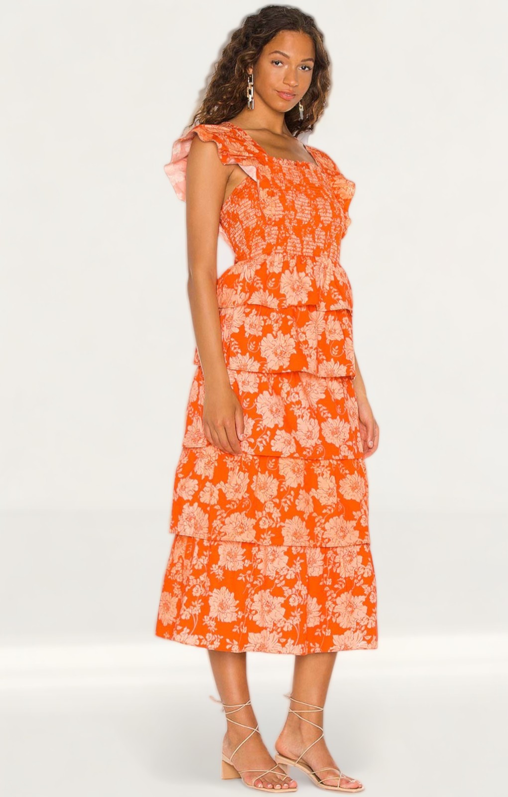 saylor orange dress Our resort collection packs a tropical punch our papaya color Capricorn romper is ready for vacay, styled here by @stylesprinter. Shop the one piece at the link in our bio #saylorny