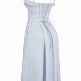 House of CB Jaime Soft Blue Broderie Anglais Midi SunDress