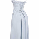 House of CB Jaime Soft Blue Broderie Anglais Midi SunDress product image