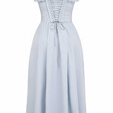 House of CB Jaime Soft Blue Broderie Anglais Midi SunDress