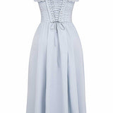 House of CB Jaime Soft Blue Broderie Anglais Midi SunDress product image