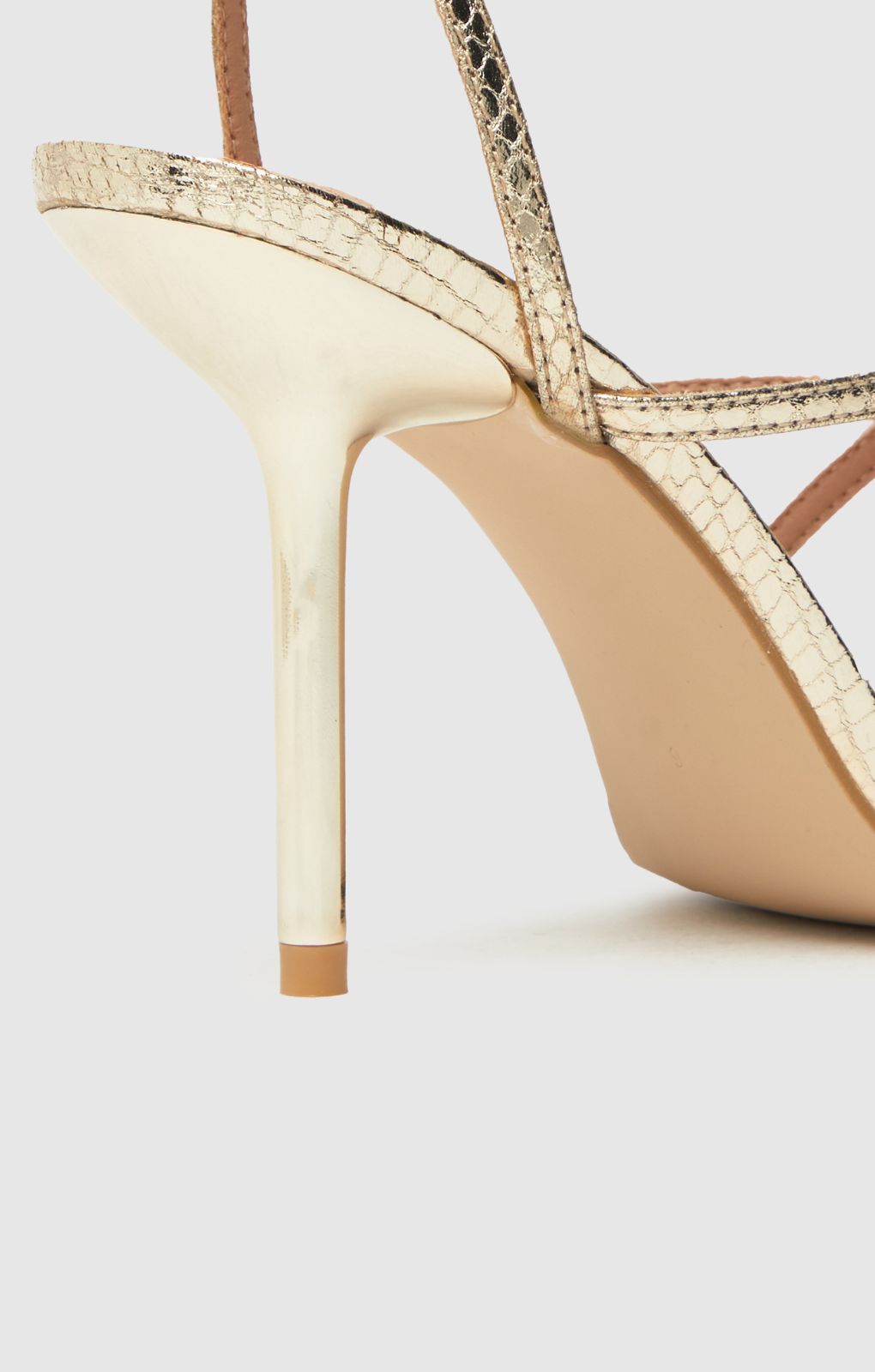 Schuh Sadie Strappy Sandal High Heels in Gold