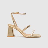 Schuh Samantha Block High Heels in Gold