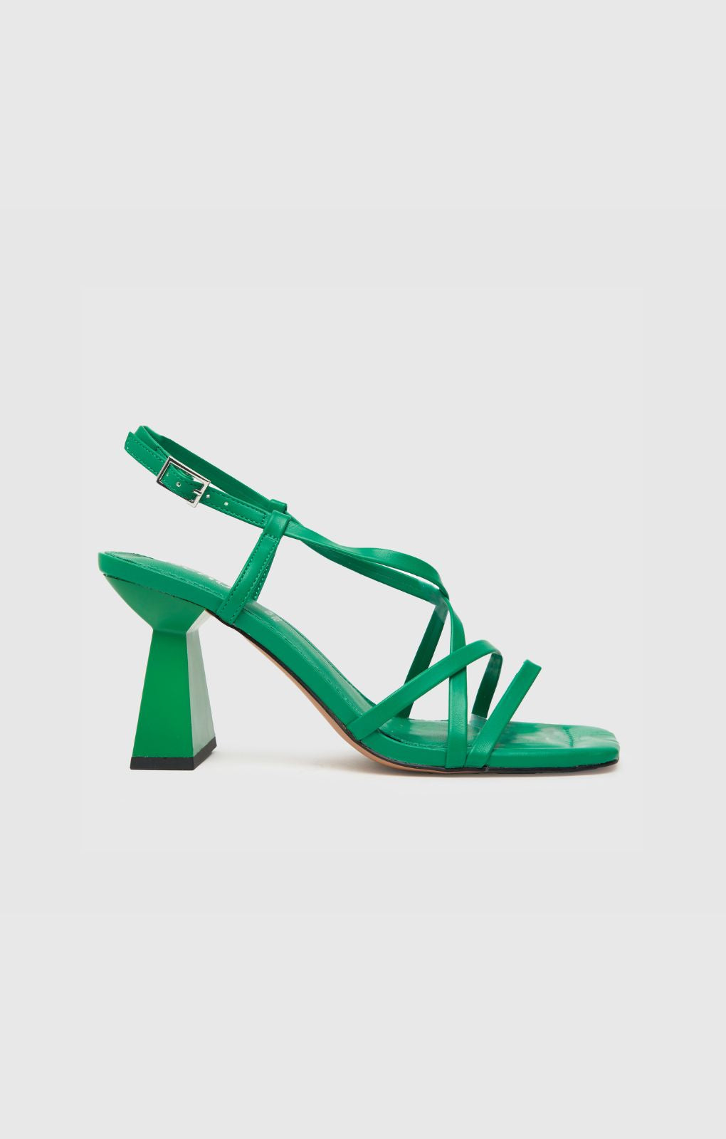 Schuh Scarlett Flared Block High Heels in Green product image