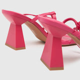 Schuh Scarlett Flared Block High Heels in Pink