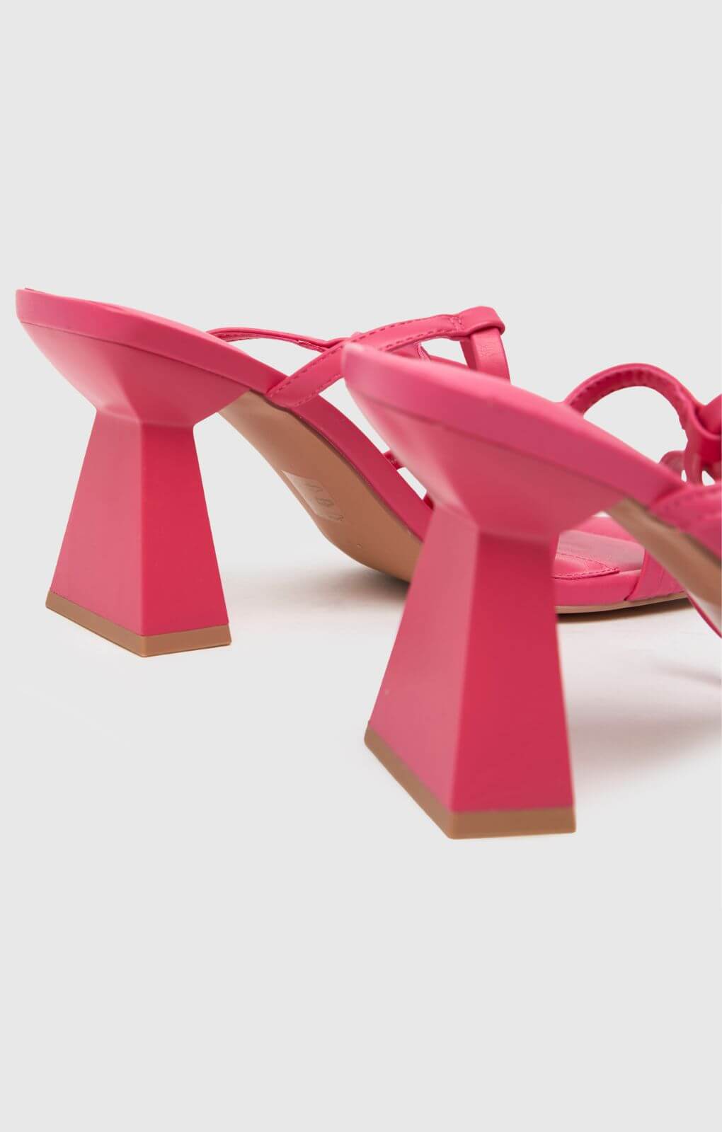 Schuh Scarlett Flared Block High Heels in Pink