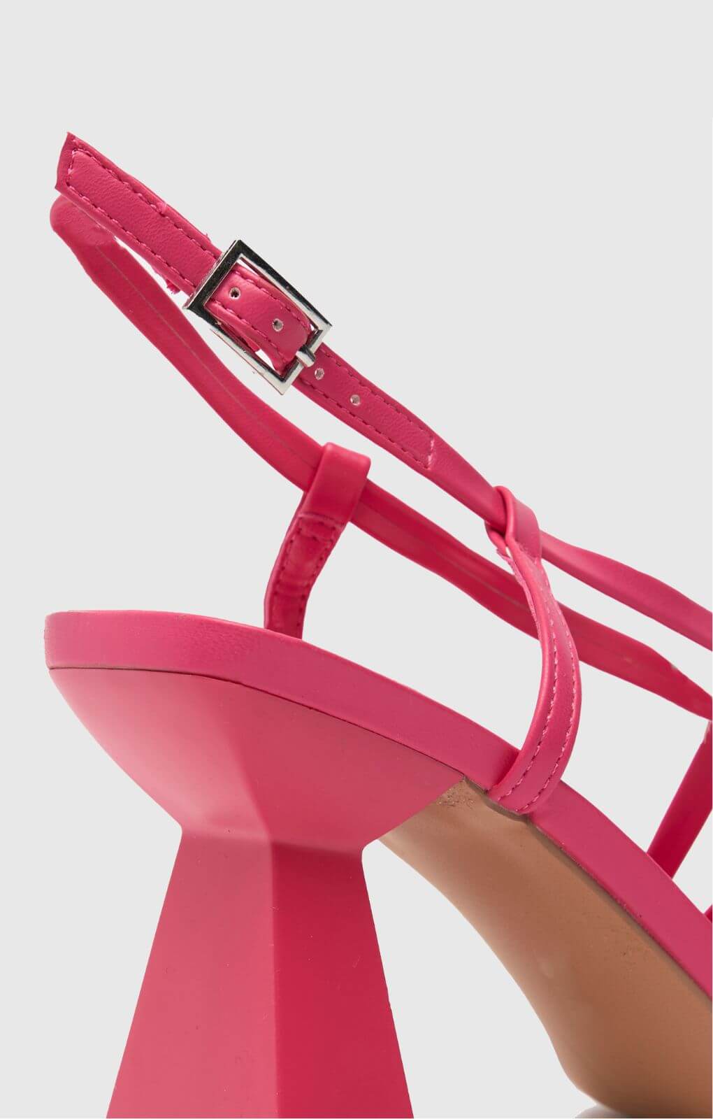 Schuh Scarlett Flared Block High Heels in Pink