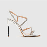 Schuh Shauna Embellished High Heels in Silver