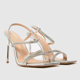 Schuh Shauna Embellished High Heels in Silver