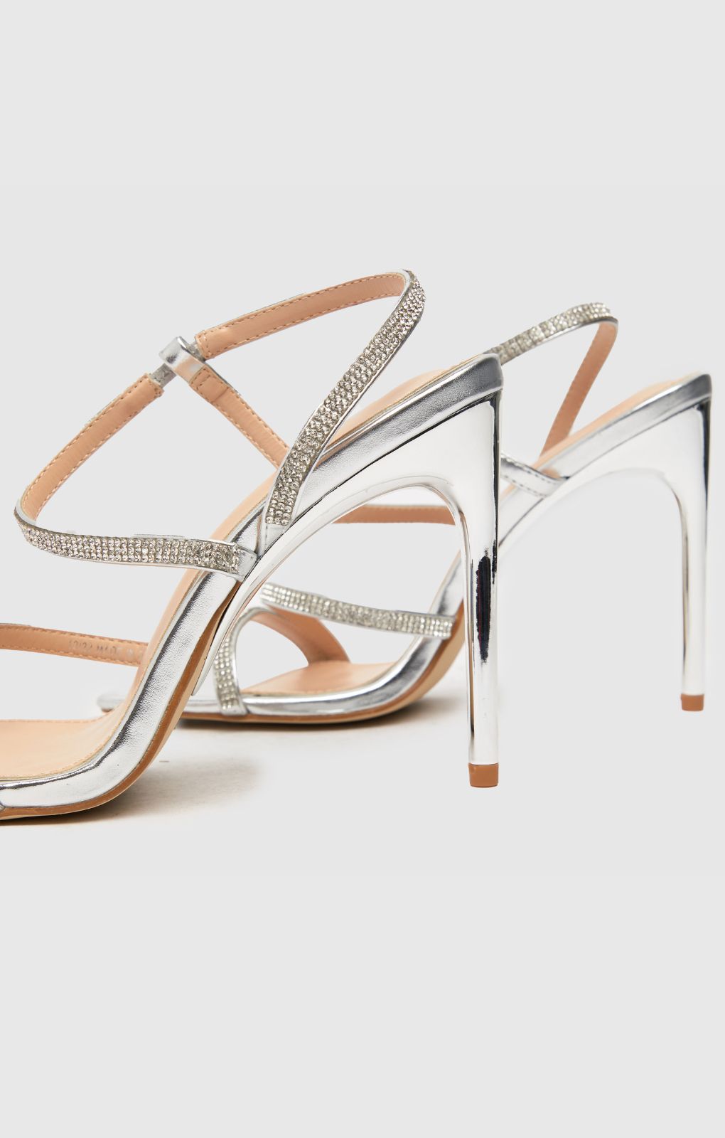 Schuh Shauna Embellished High Heels in Silver