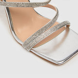 Schuh Shauna Embellished High Heels in Silver