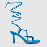 Schuh Sigrid Strappy Square Toe High Heels in Blue product image