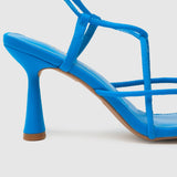 Schuh Sigrid Strappy Square Toe High Heels in Blue