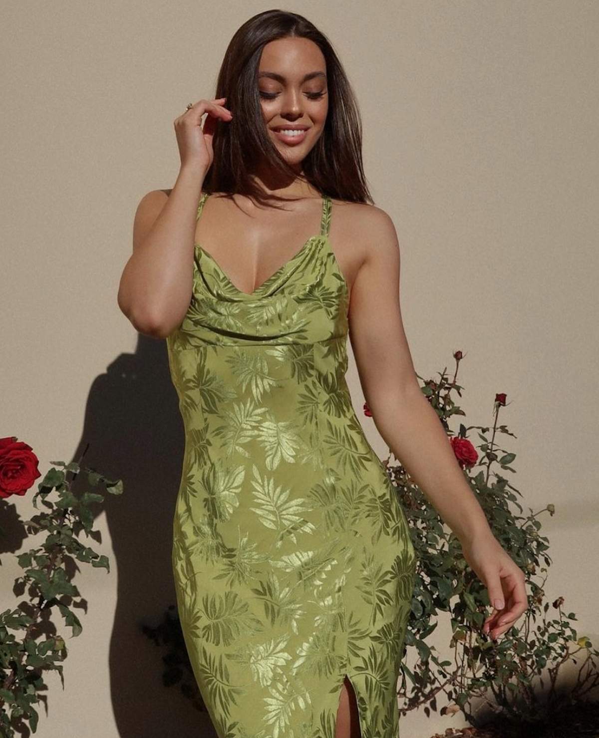 Finders Keepers Green Vacancies Midi Dress