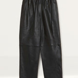 M&S Leather Straight Leg Ankle Grazer Trousers