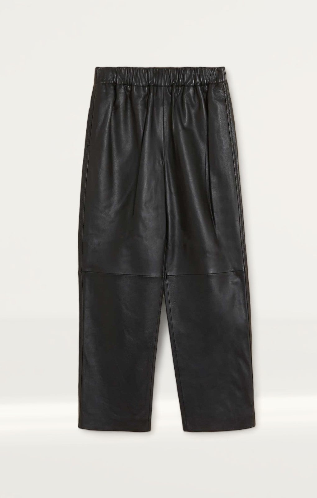 M&S Leather Straight Leg Ankle Grazer Trousers