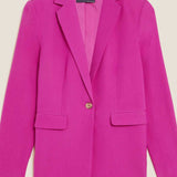 M&S Pink Washed Satin Relaxed Jacket & Trouser
