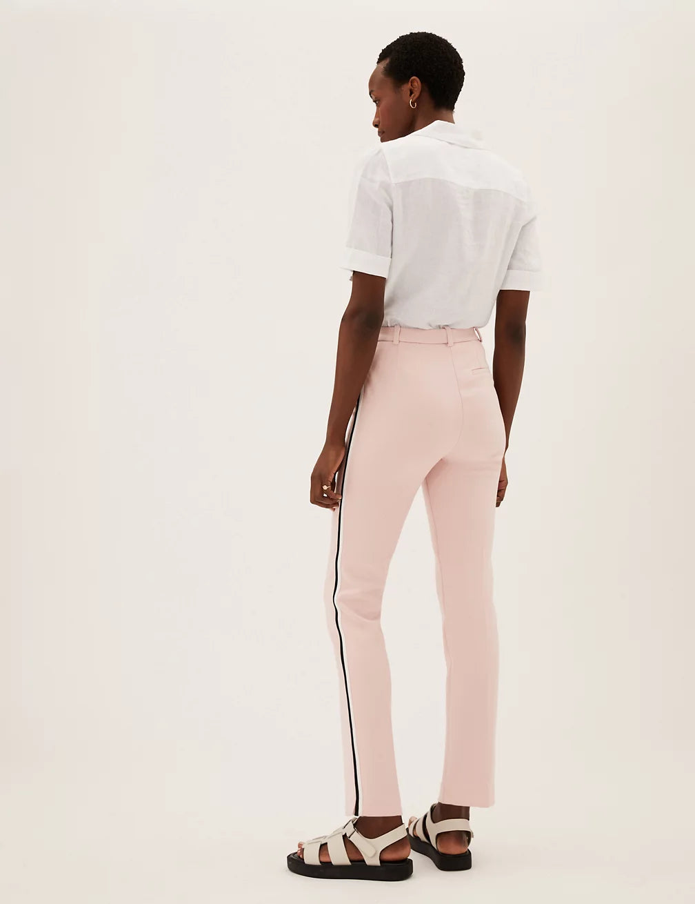 M&S Cotton Tailored Wide Trousers