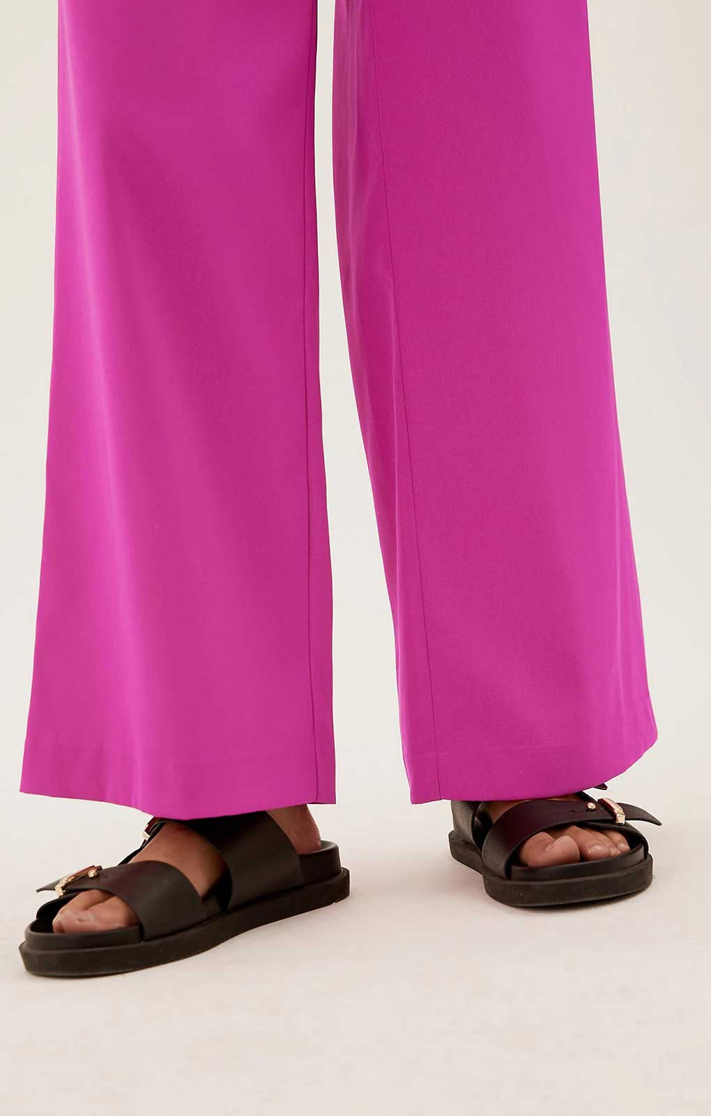 M&S Pink Washed Satin Relaxed Jacket & Trouser