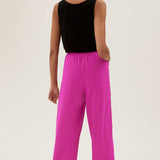 M&S Pink Washed Satin Relaxed Jacket & Trouser