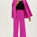 M&S Pink Washed Satin Relaxed Jacket & Trouser