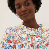 M&S Collection Pure Cotton Floral Midi Waisted Dress