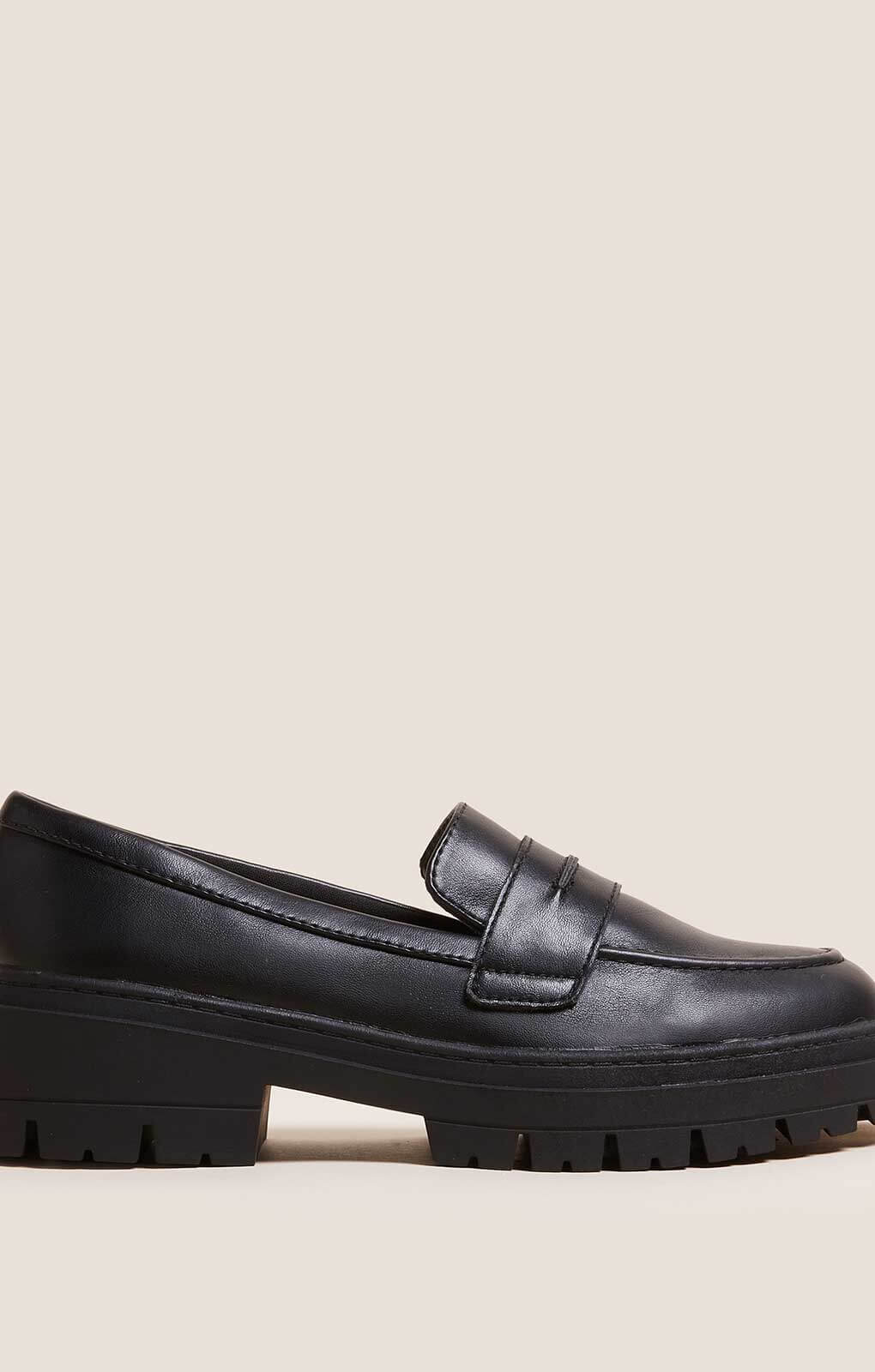 M&S Wide Fit Slip On Flatform Loafers