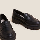 M&S Wide Fit Slip On Flatform Loafers