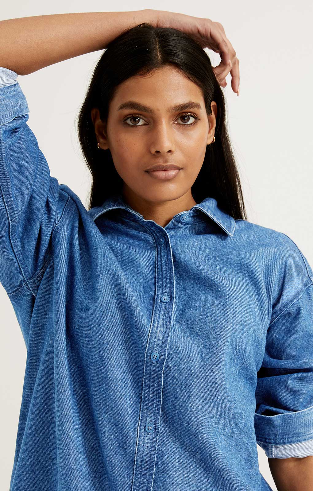 M&S Pure Tencel Denim Collared Shirt
