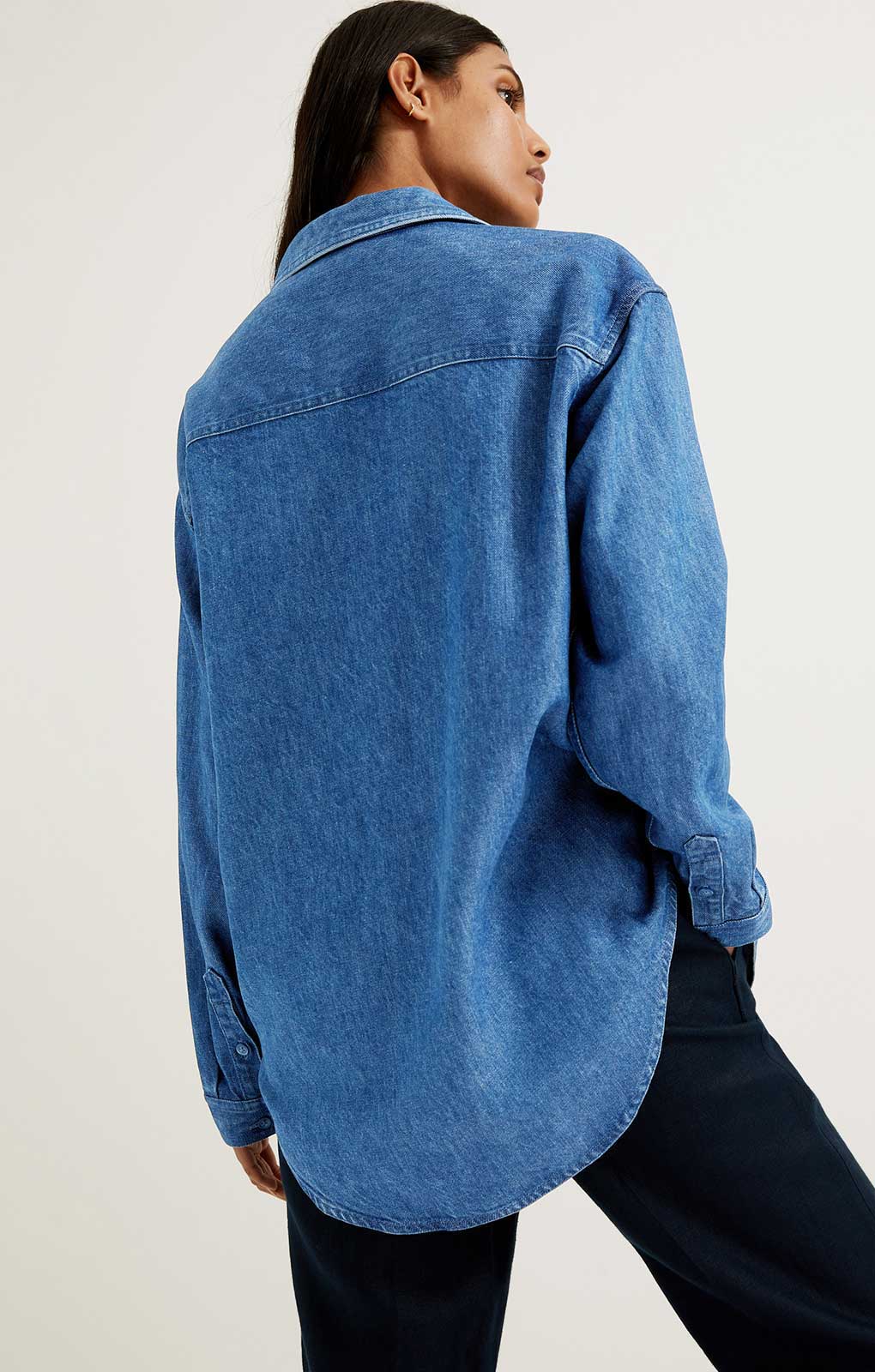 M&S Pure Tencel Denim Collared Shirt