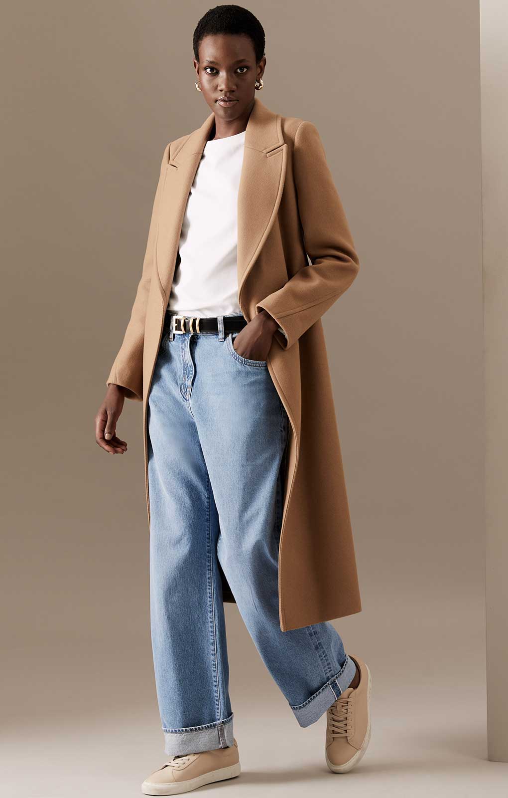 M&S Light Indigo High Waisted Straight Leg Jeans