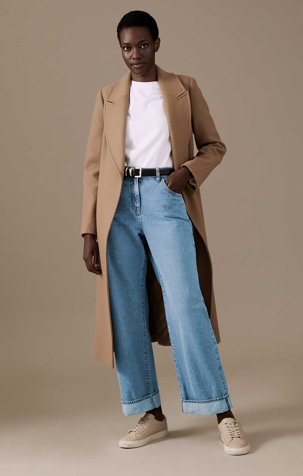 M&S Light Indigo High Waisted Straight Leg Jeans