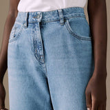 M&S Light Indigo High Waisted Straight Leg Jeans