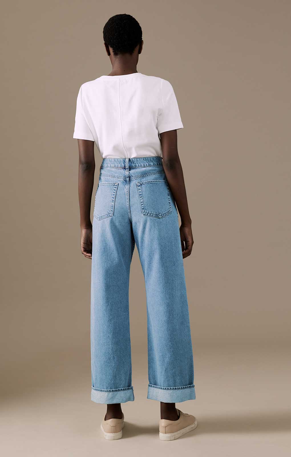 M&S Light Indigo High Waisted Straight Leg Jeans
