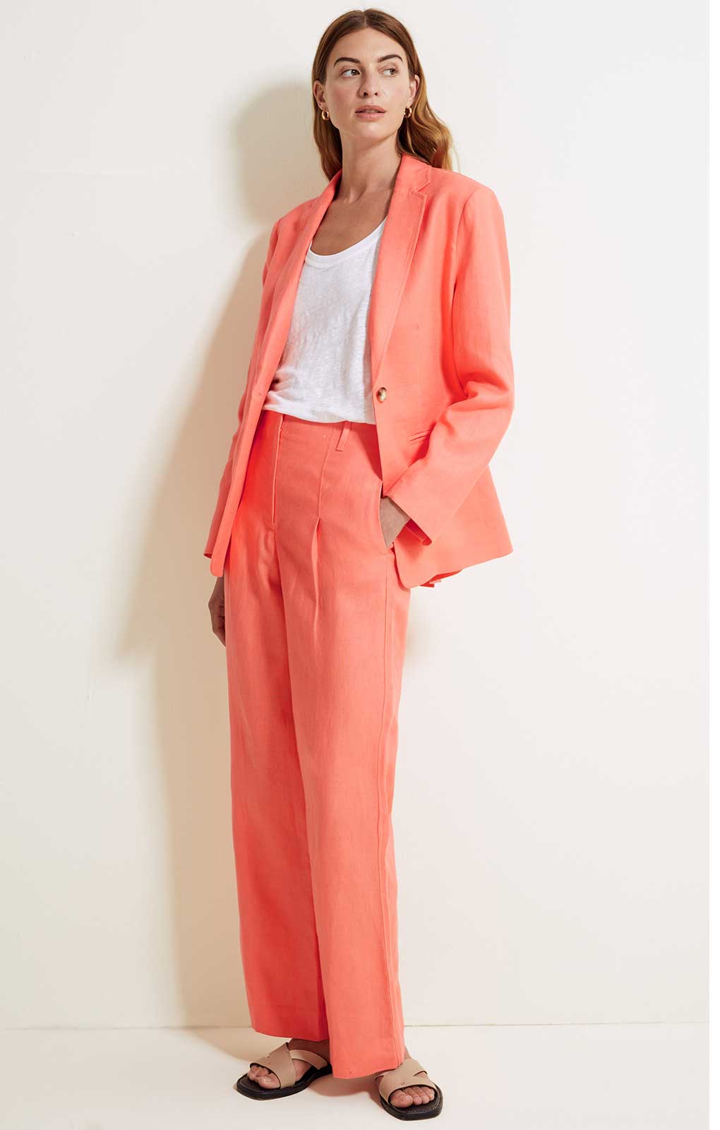 M&S Autograph Irish Linen Blended Jacket & Trousers