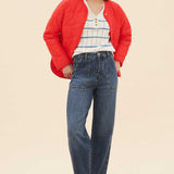 M&S Tomato Padded Collarless Puffer Jacket