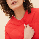 M&S Tomato Padded Collarless Puffer Jacket