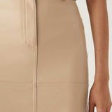M&S Faux Leather Midi A-Line Skirt product image